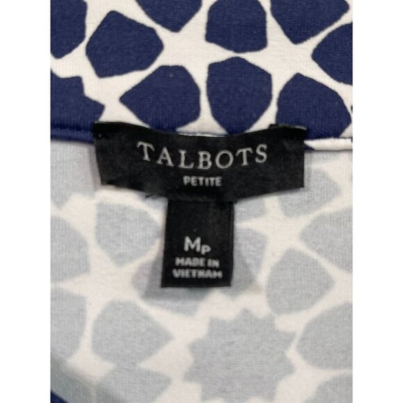 Talbots Petite Geometric Print Sleeveless Jersey Dress – MP - Picture 2 of 8